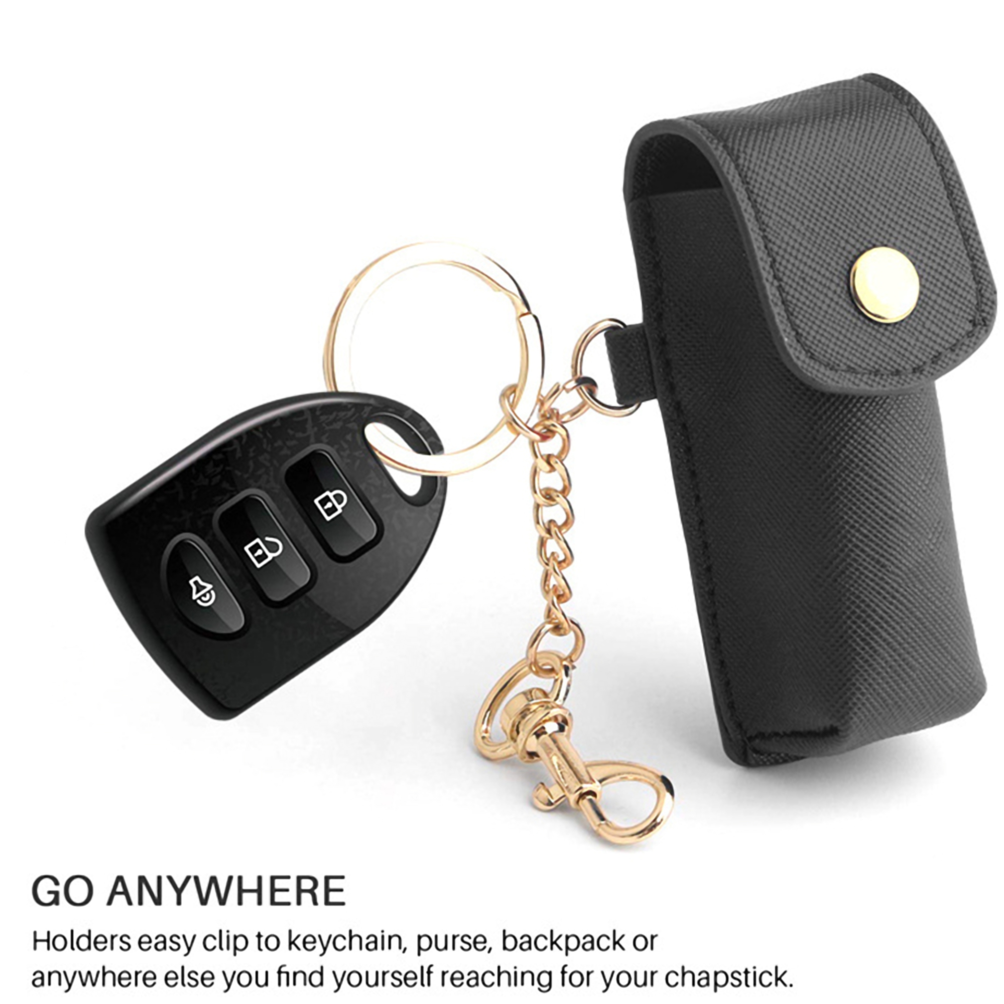Keychain PU Leather Lipstick Holder 5