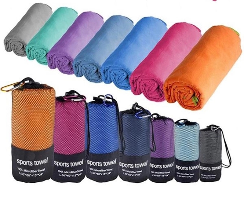 Quick Drying Microfiber Sports Towel With Carrying Bag 2