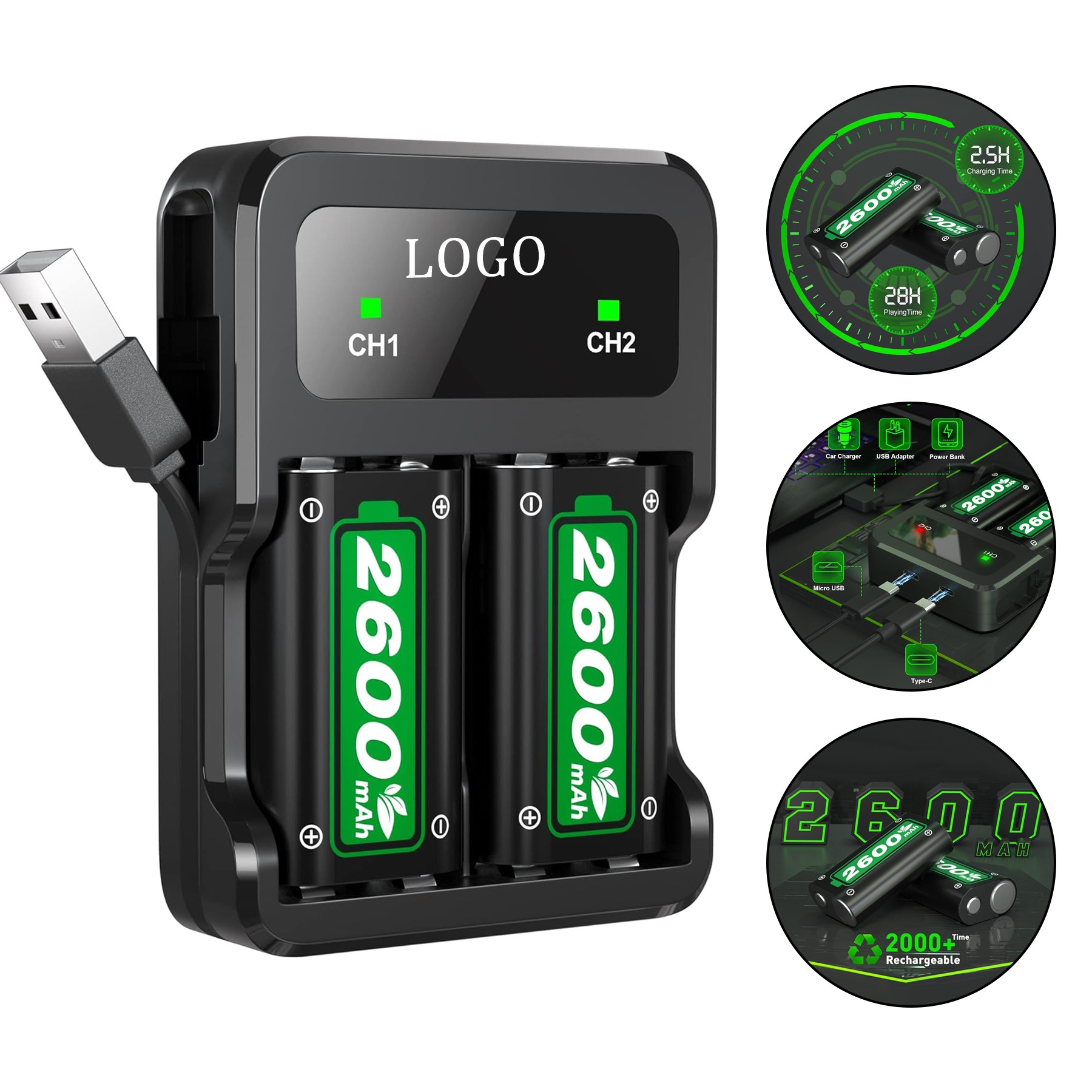 Wireless Device Gamepad Lithium Battery Charger