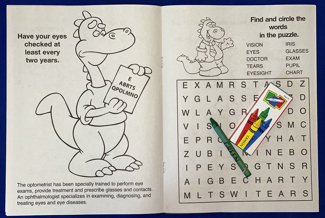 COLORING SET - Learn About Eye Care Coloring Book Fun Pack 2