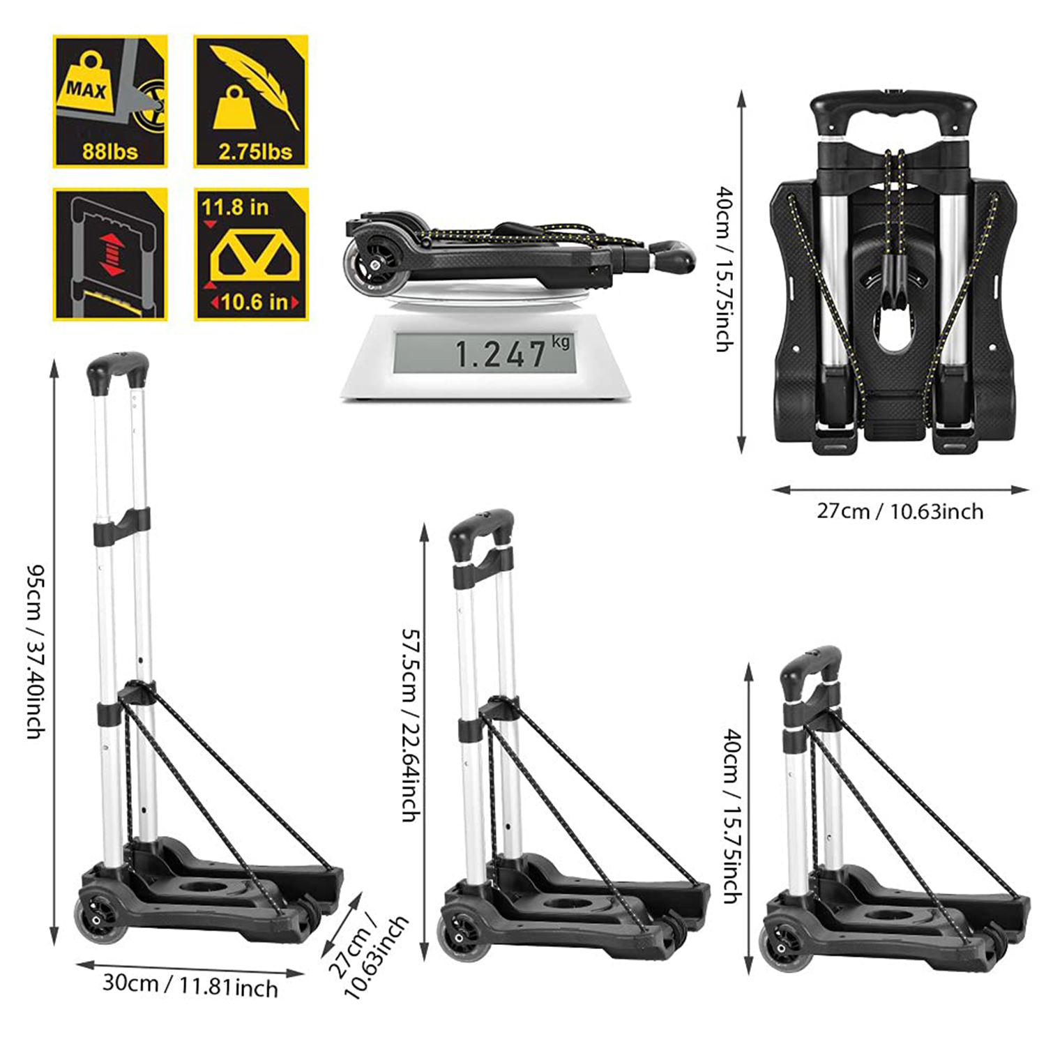 Portable Foldable Outdoor Hand Truck for Luggage & Cargo 3
