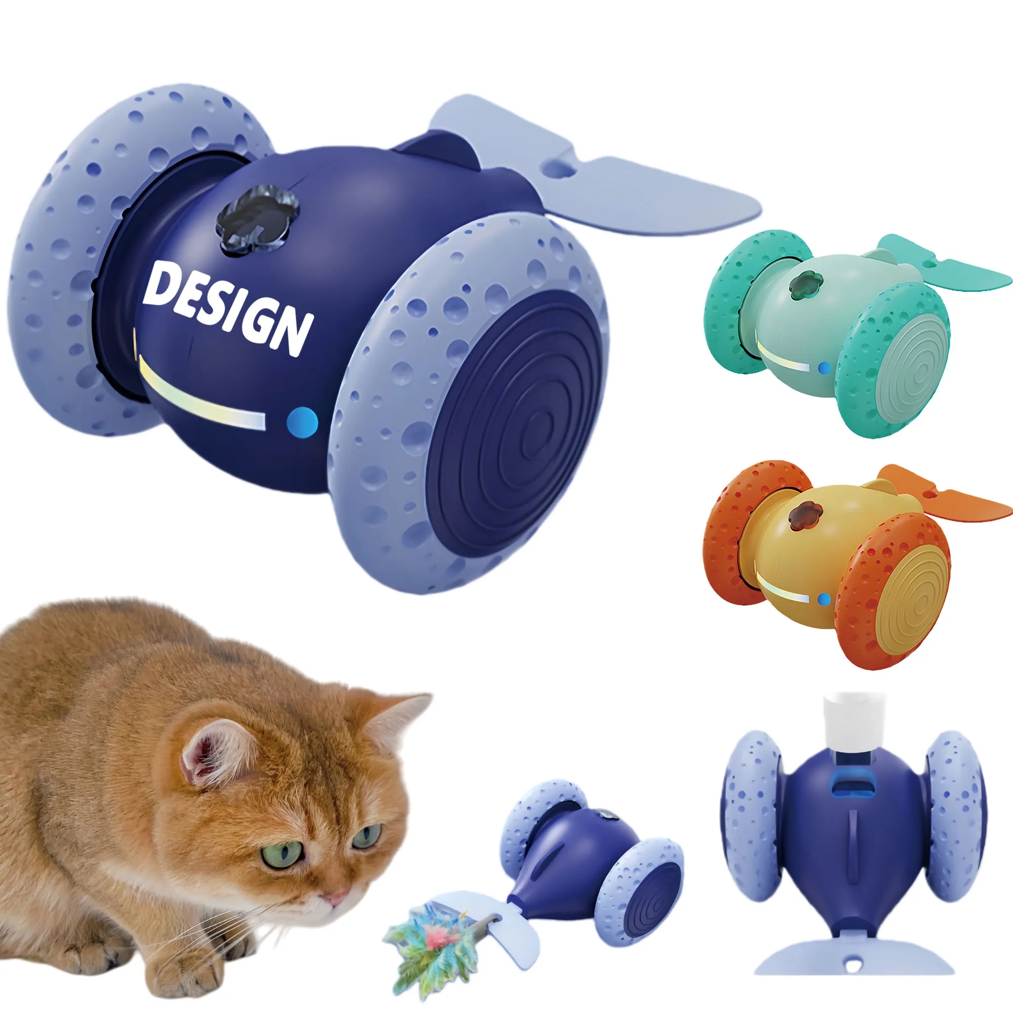 Interactive Automatic Rolling Cat Toy