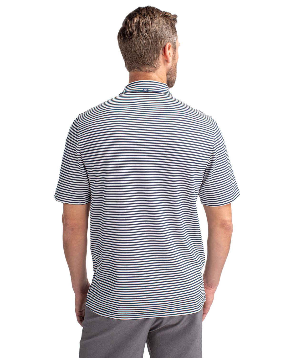Cutter & Buck Virtue Recycled Stripe Featherlight Pique Mens Big & Tall Polo Big & Tall 58