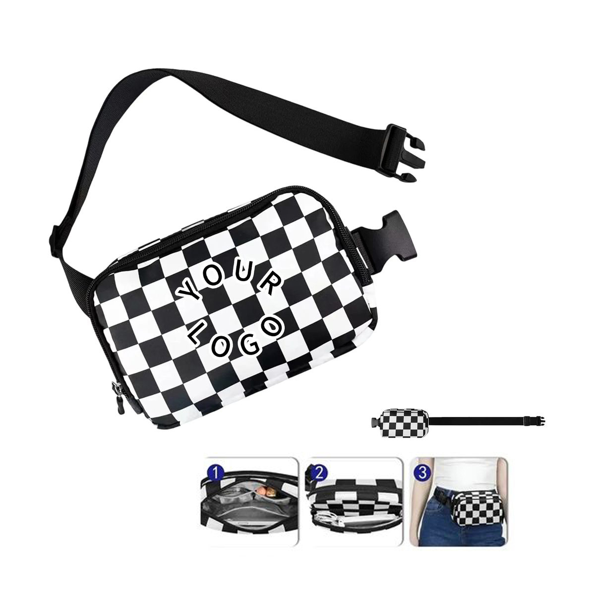 Compact Oxford Belt Bag with Comfortable Carry Strap 2