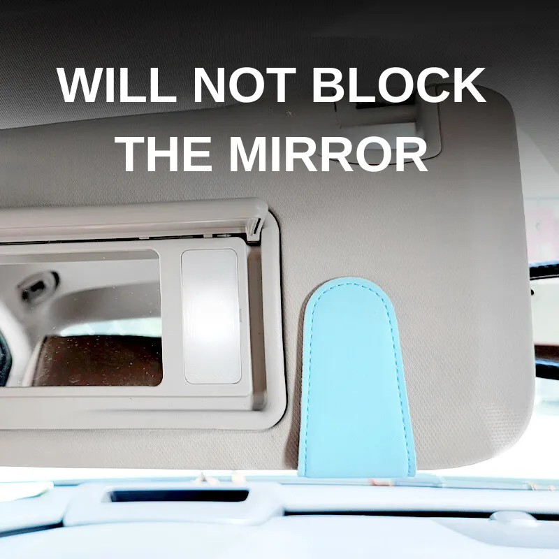 PU Leather Car Sunglasses Holder Clip 6