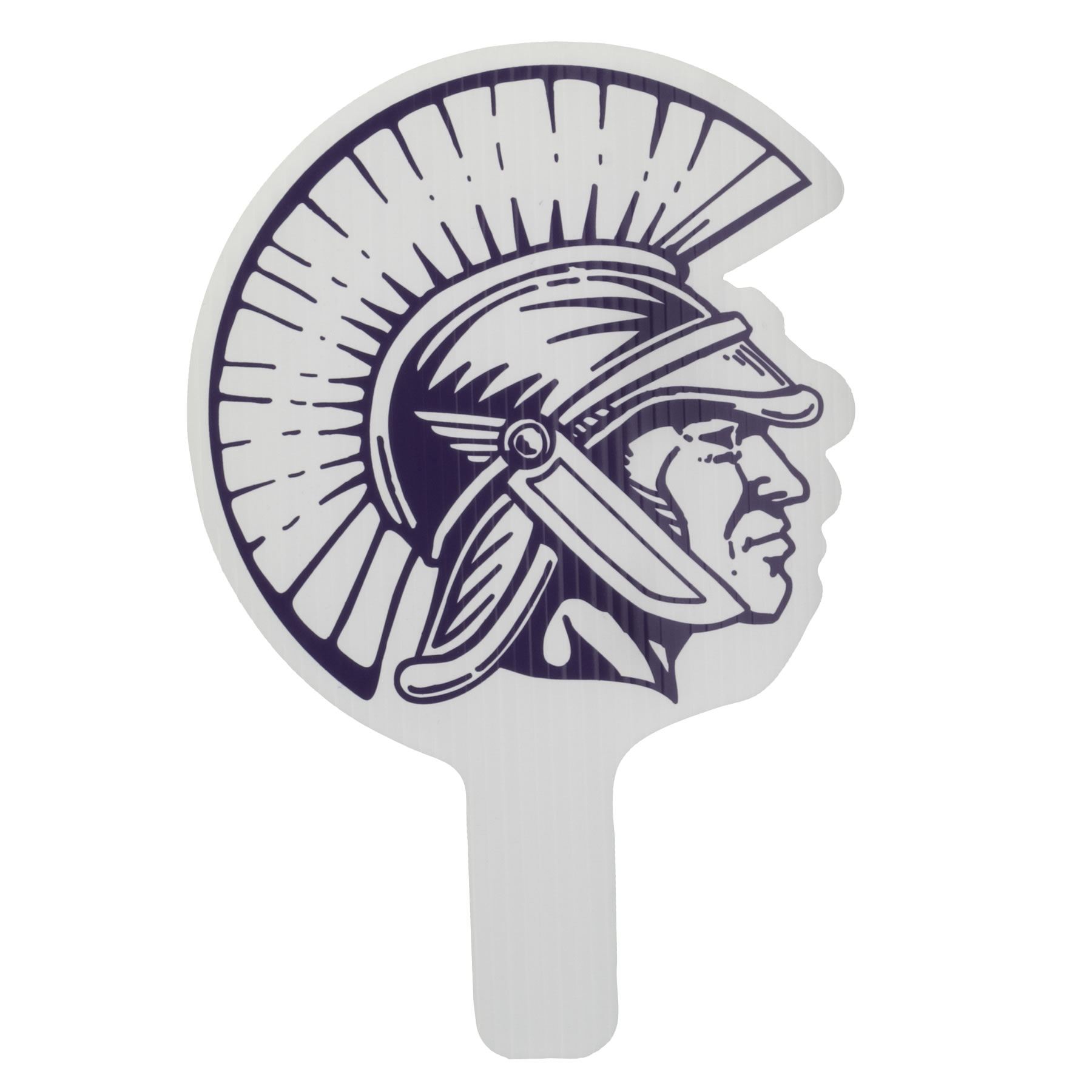 Trojan Mascot Hand Fan, Screen Printed 16