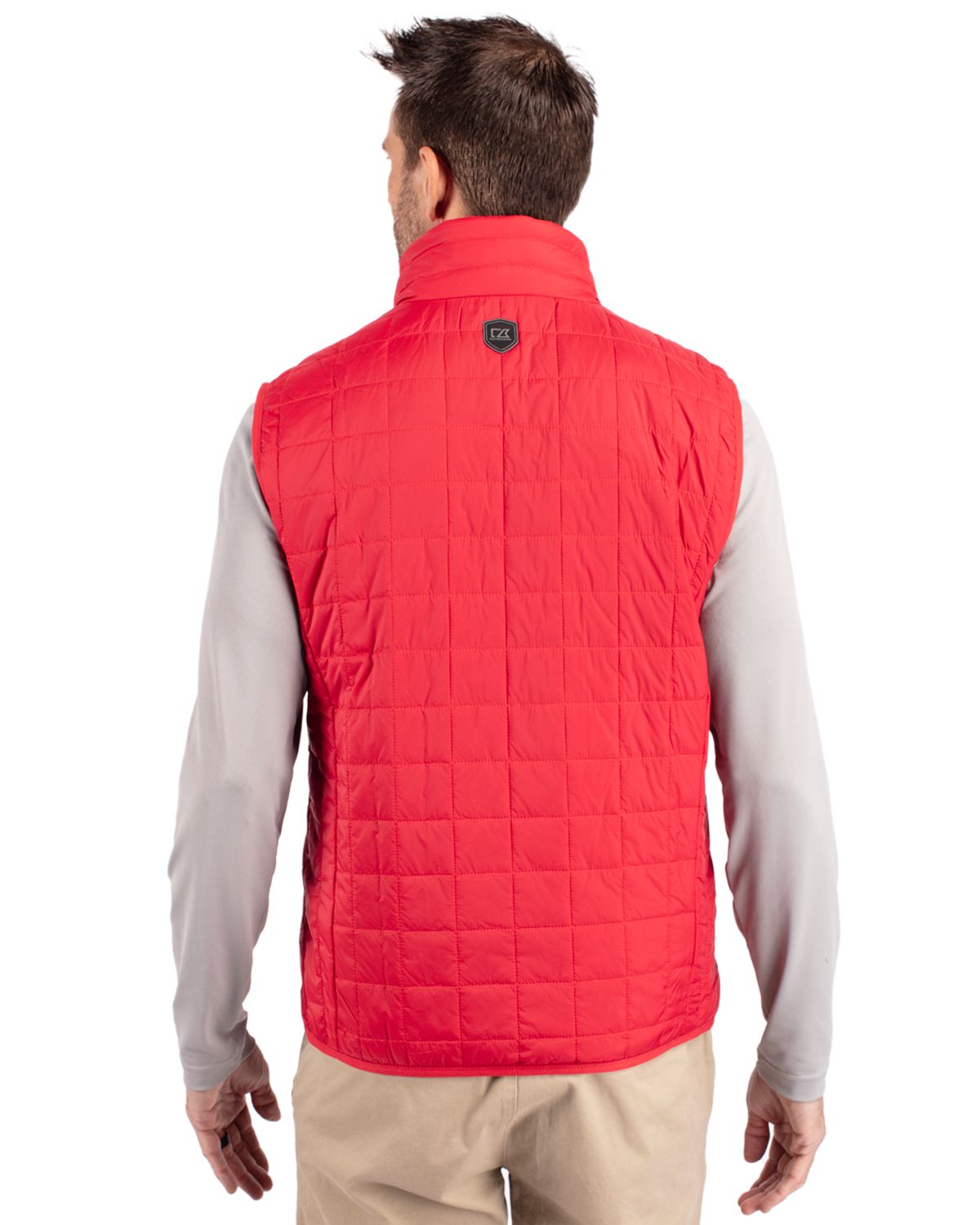 Cutter & Buck Rainier Recycled Insulated Puffer Mens Big & Tall Full Zip Vest Big & Tall 49
