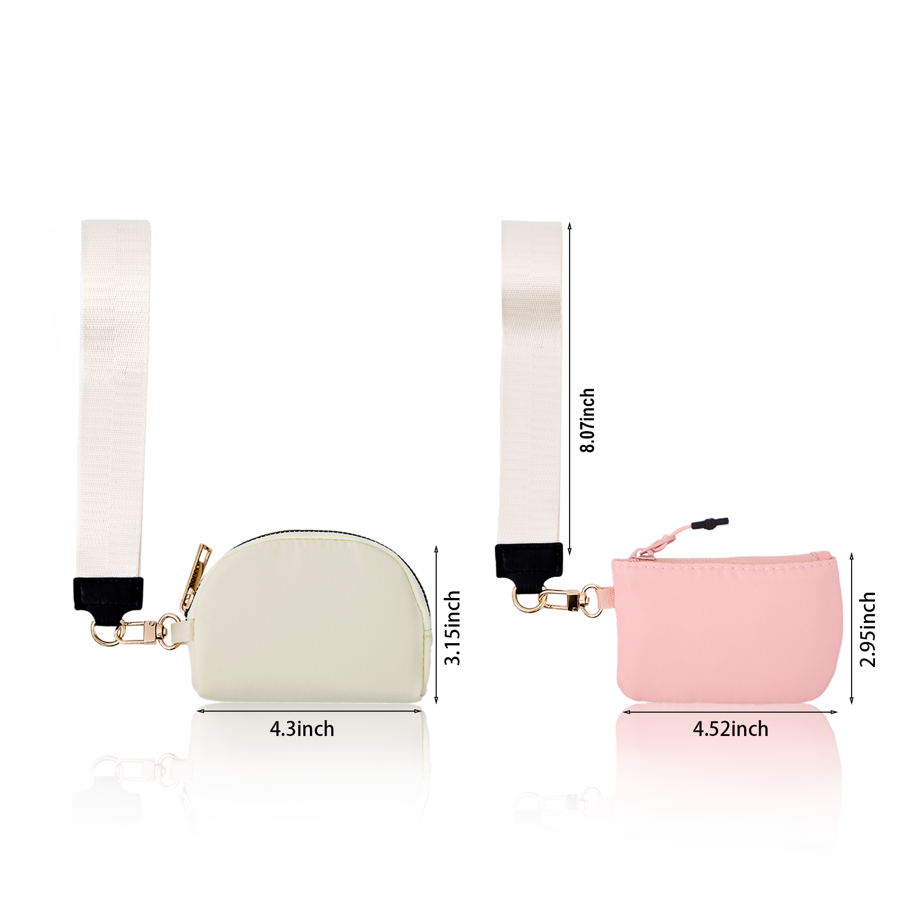 Dual Pouch Wristlet Keychain Lanyard 7