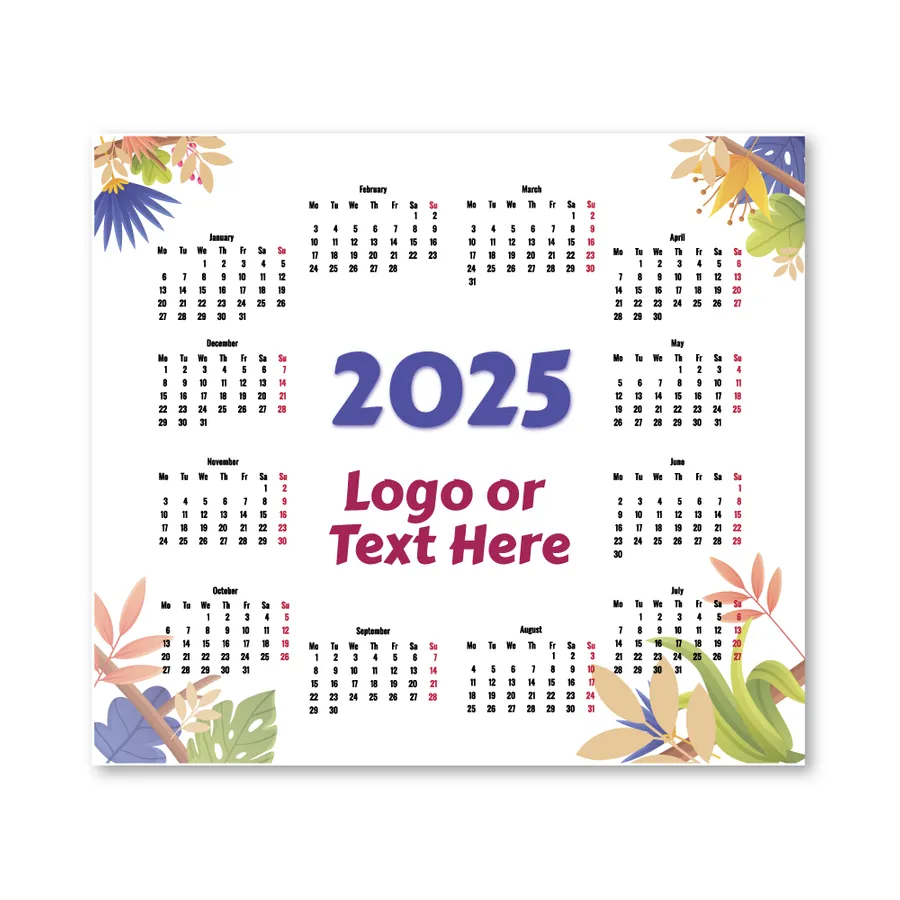 Floral Mouse Pad with Calendar 3