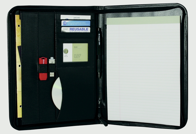 Elite Padfolio Folder with Zipper Closure - New 7