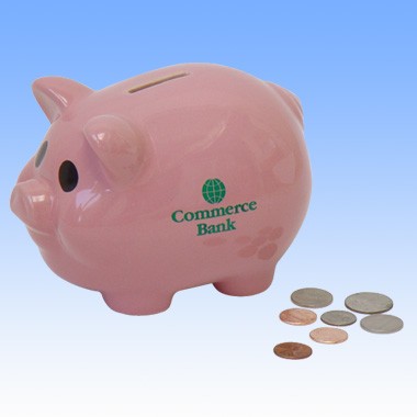 Pink Ceramic Piggy Bank 2