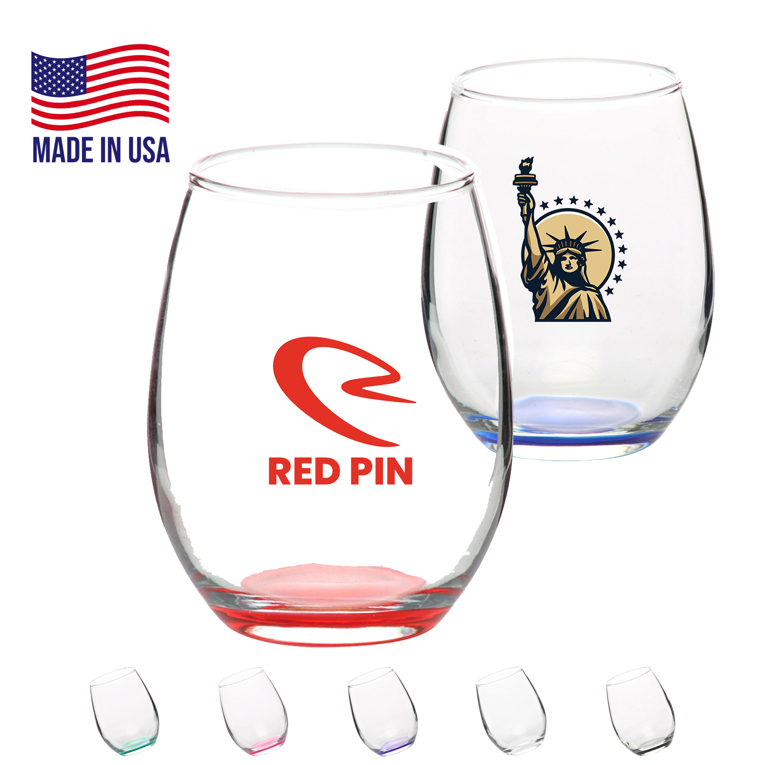 6.25 oz. USA Made Libbey Stemless Taster Glasses W/ Custom Logo 1