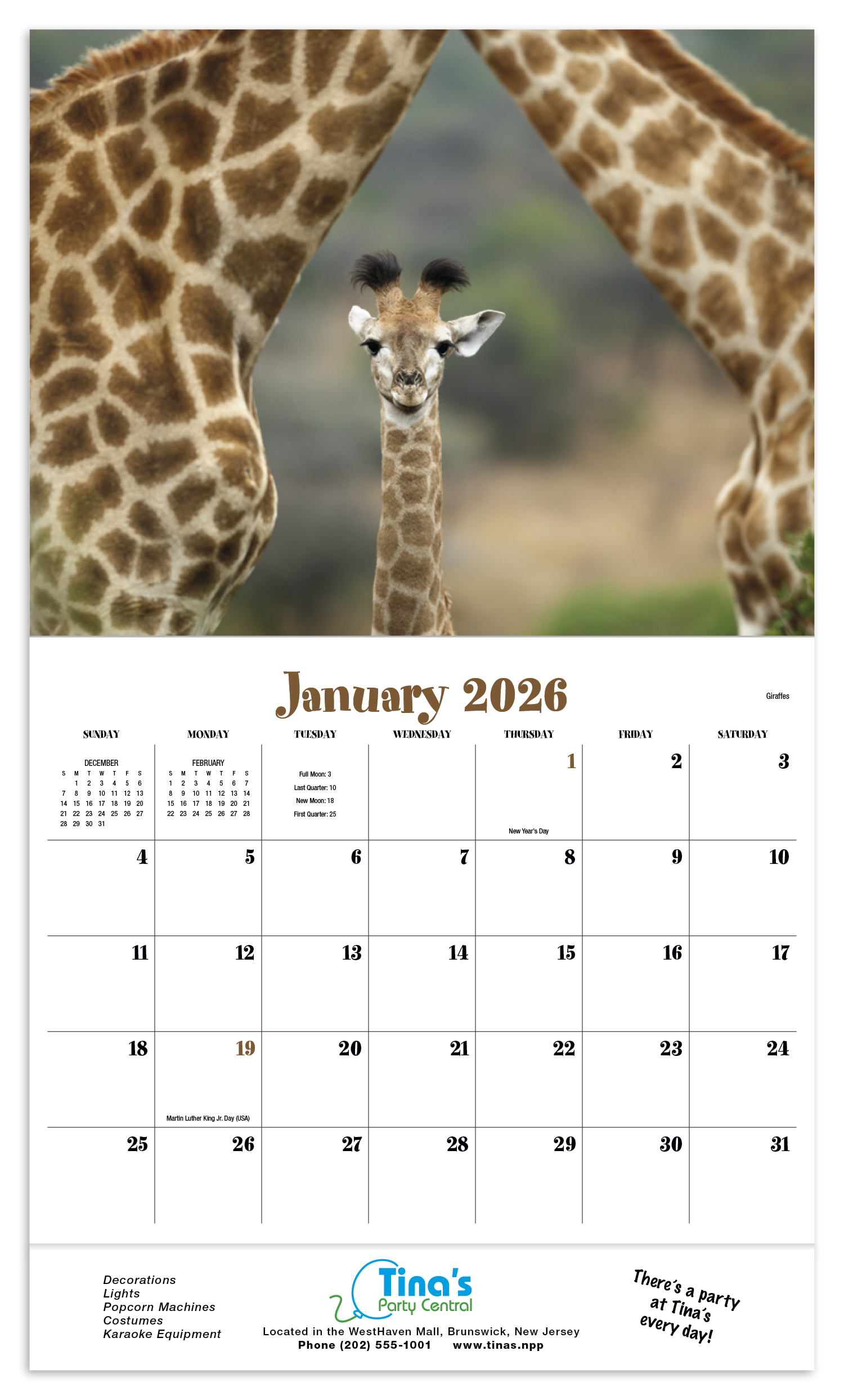 HotLine® Products Animal Babies Appointment Calendar - Stapled 48