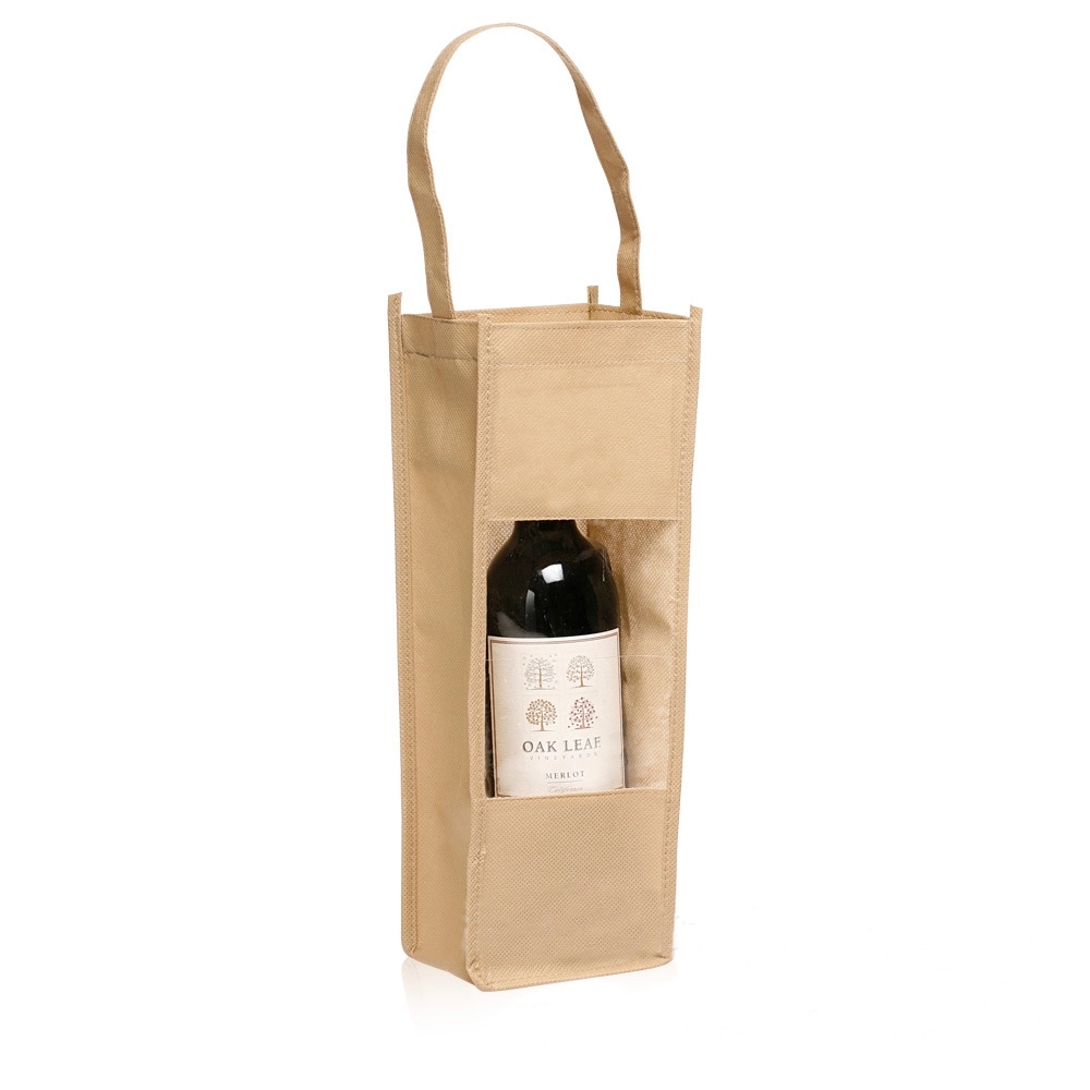 PVC Window Non-Woven Wine Tote Bag 2