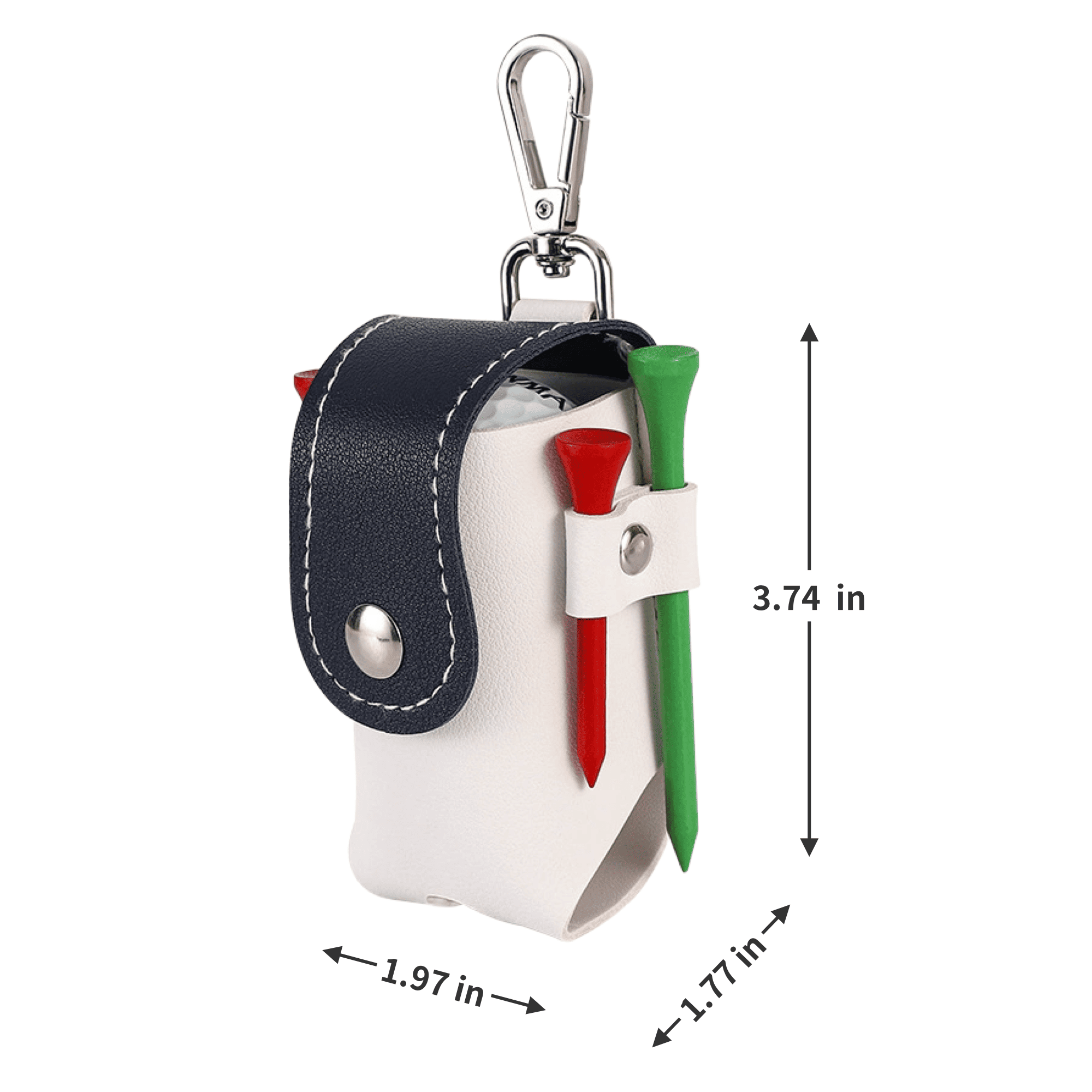 Portable Magnetic Closure Golf Ball & Tee Bag 3