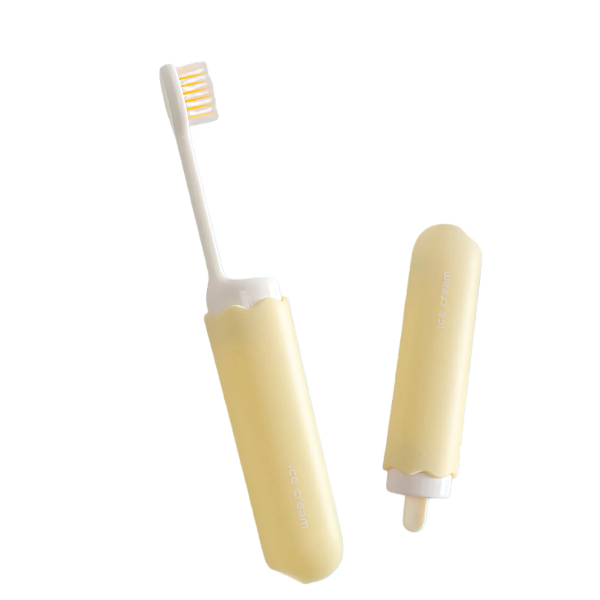 Compact Soft Bristle Ice Cream Folding Toothbrush 5