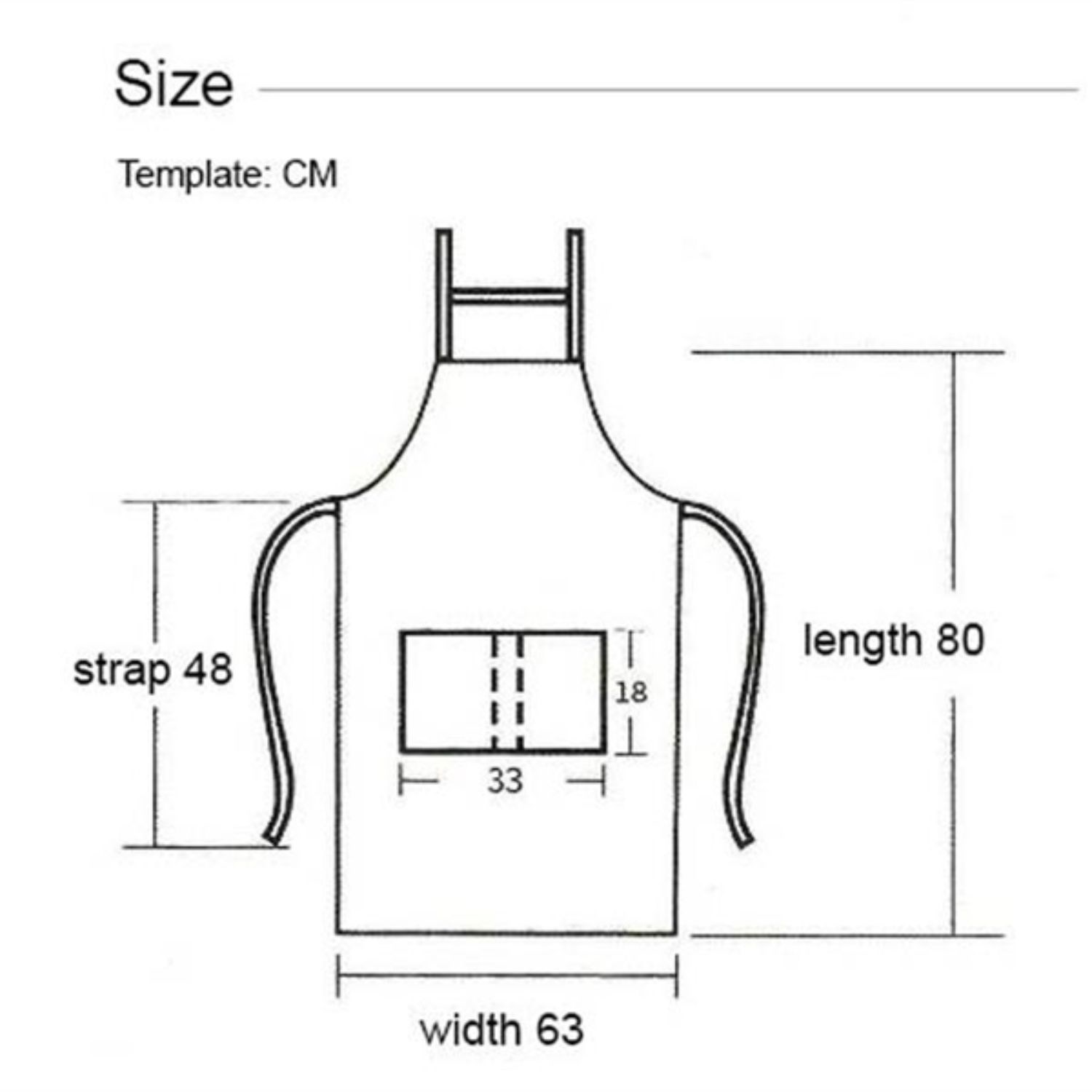 Serge Kitchen Apron w/ Shoulder strap & 2 pockets, Oil Proof 3