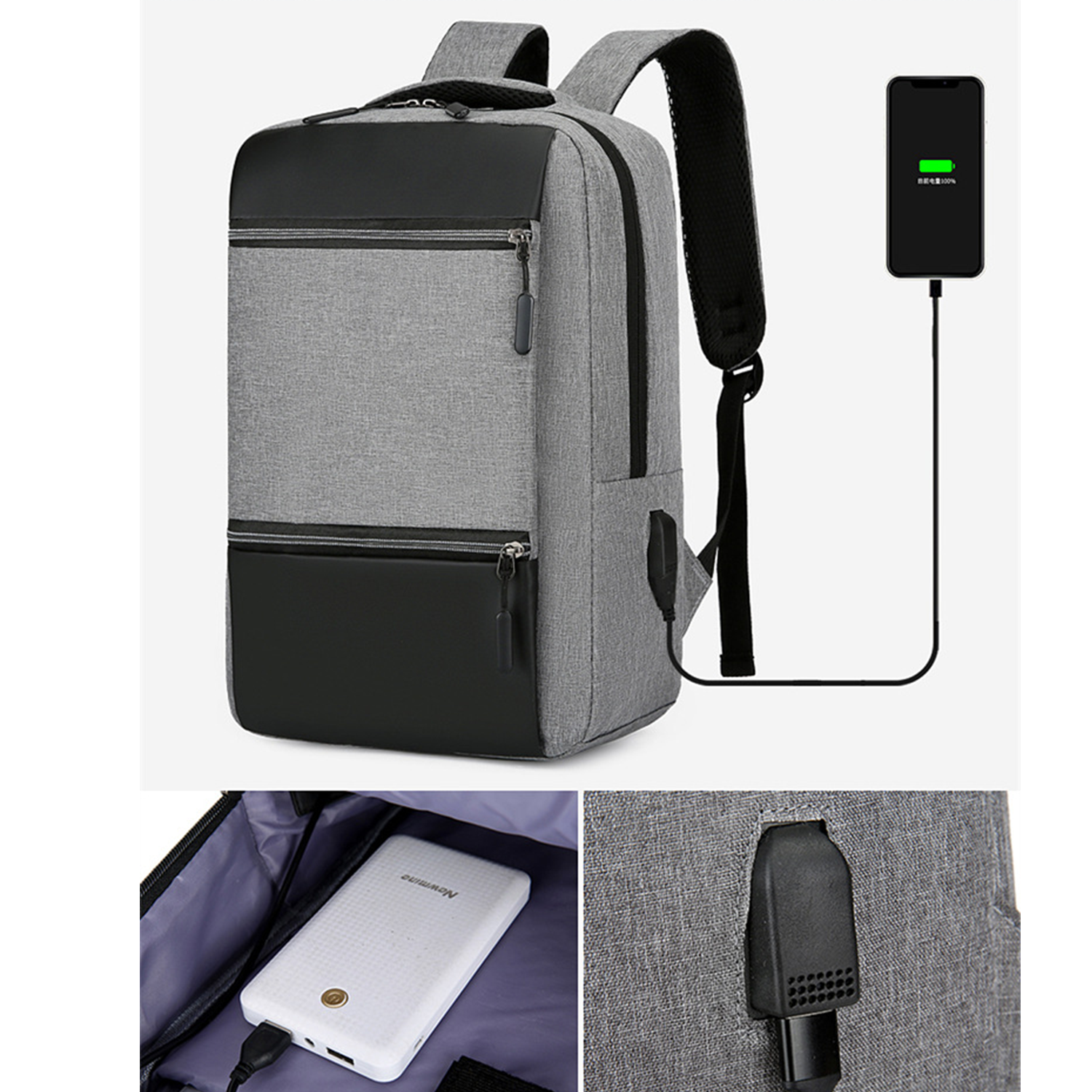 Business Work Bag with USB Charging Port 4