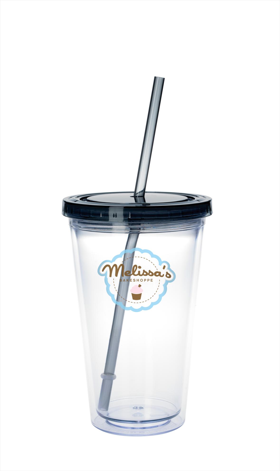 Good Value™ Clear Tumbler with Colored Lid - 18 oz. 65