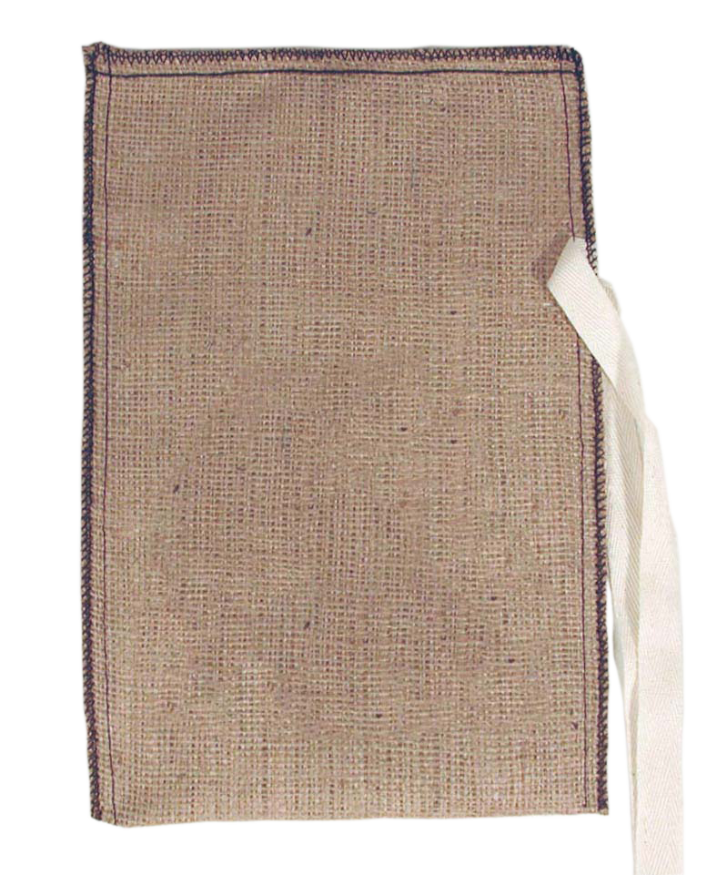 Tiki Burlap/Jute Pouch with Tie 8x12" 3