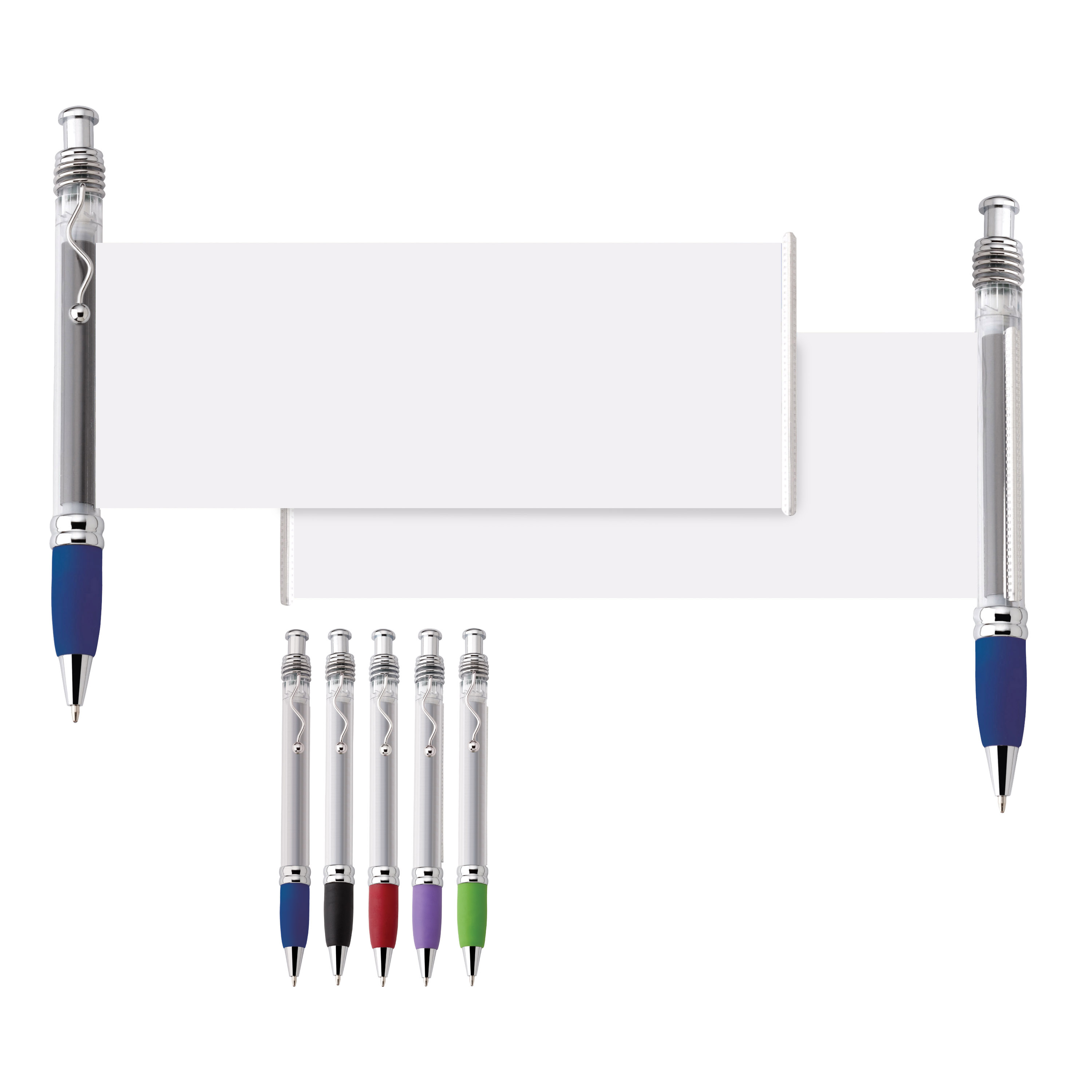 Scroll ballpoint pen/banner