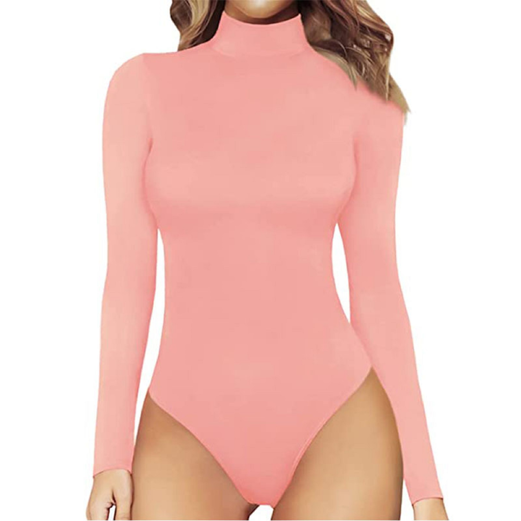 Women's High Neck Long Sleeved Top Onesie 12