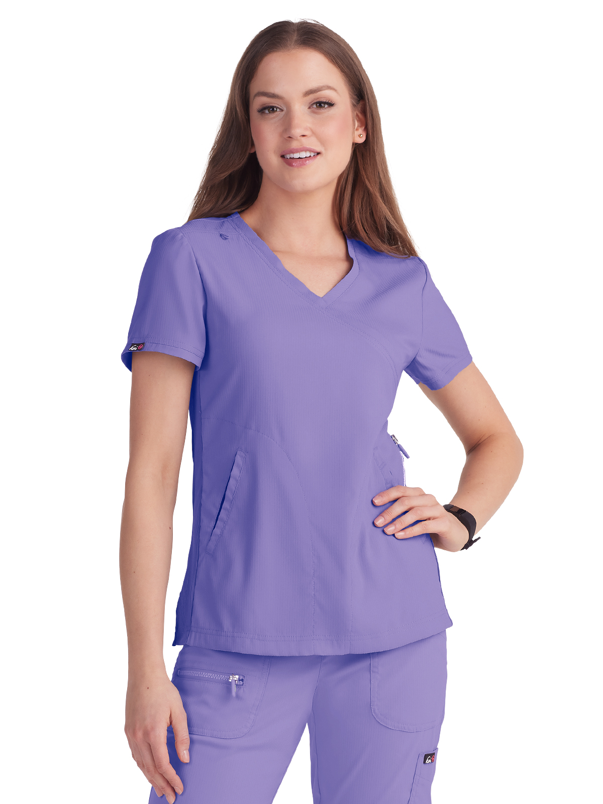 koi - Lite - Women's Three-Pocket Mock-Wrap Philosophy Top 70