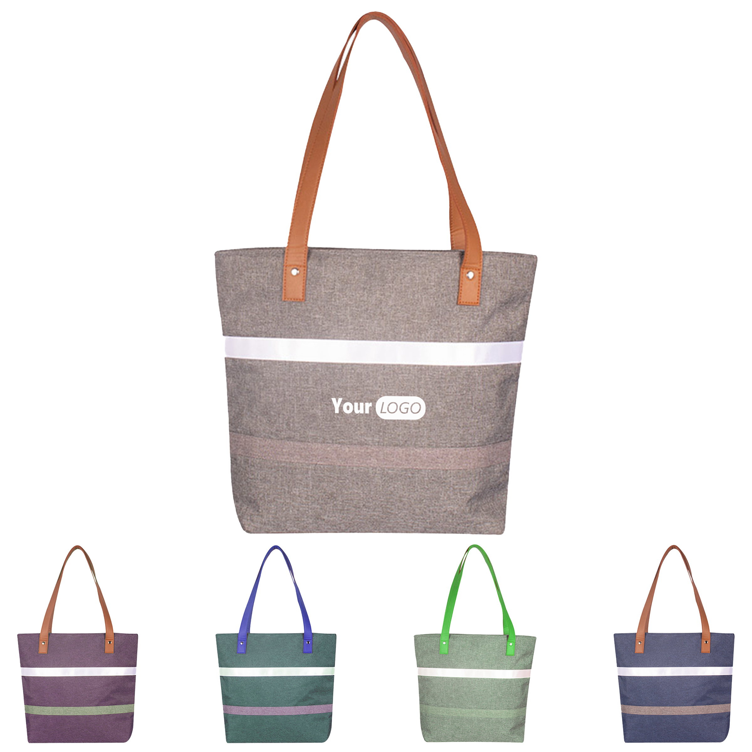 Oxford Classic Tote Bag With Straps, custom tote bag with logo imprint 2