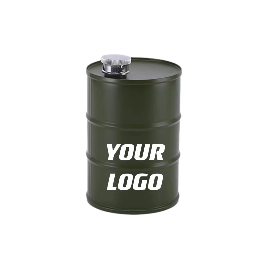 Unique Barrel Shape 16 oz Stainless Steel Liquor Flask 1