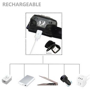 Rechargeable LED Headlamp Adjustable With Manual And Motion Sensor 2