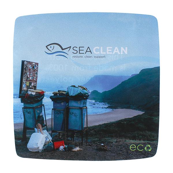 USA Made Eco rPET Microfiber Cloth - 8" X 8" 3