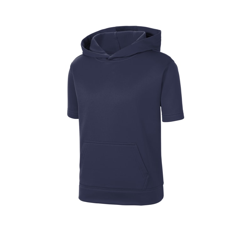 Sport-Tek Youth Sport-Wick Fleece Short Sleeve Hooded Pullover. 26