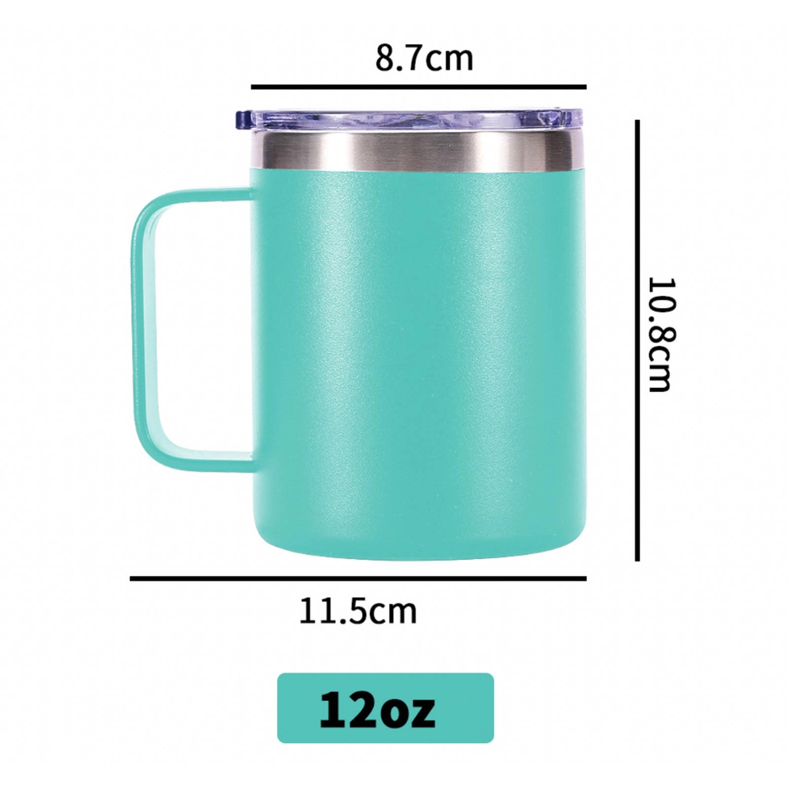12 Oz Double Wall Insulated Coffee Mugs With Lids And Straws 3