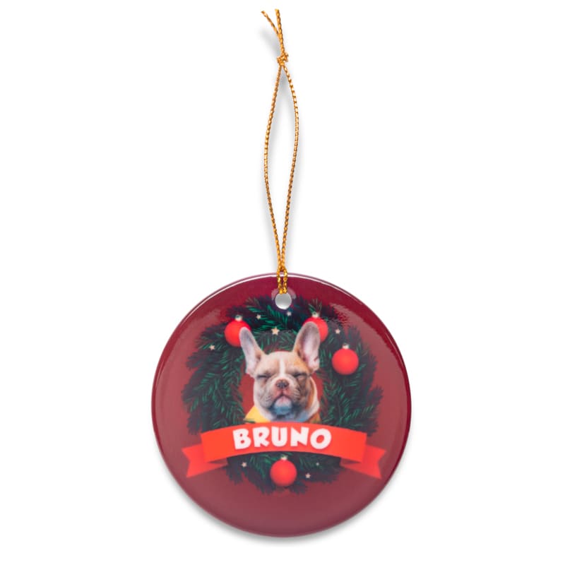 Full Color Ceramic Christmas Ornament 4