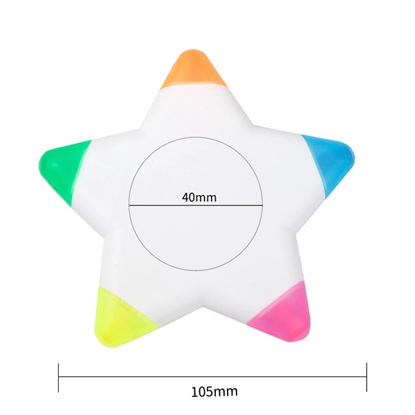 5 color star shaped Highlighter 2