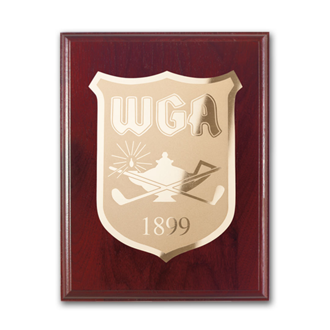 Etch/Frosted Plaq - Mahogany/Gold 1