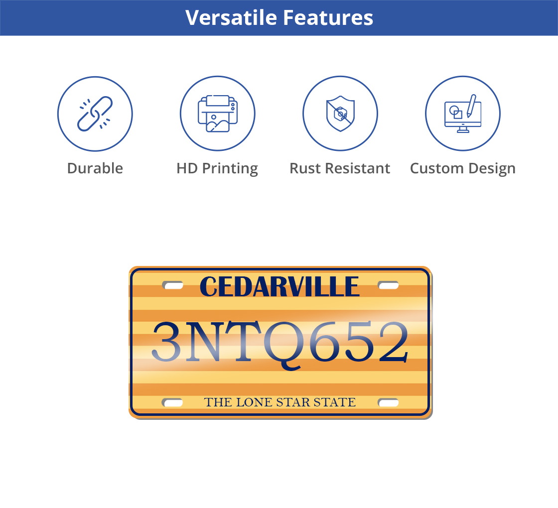Reflective Custom License Plates 10