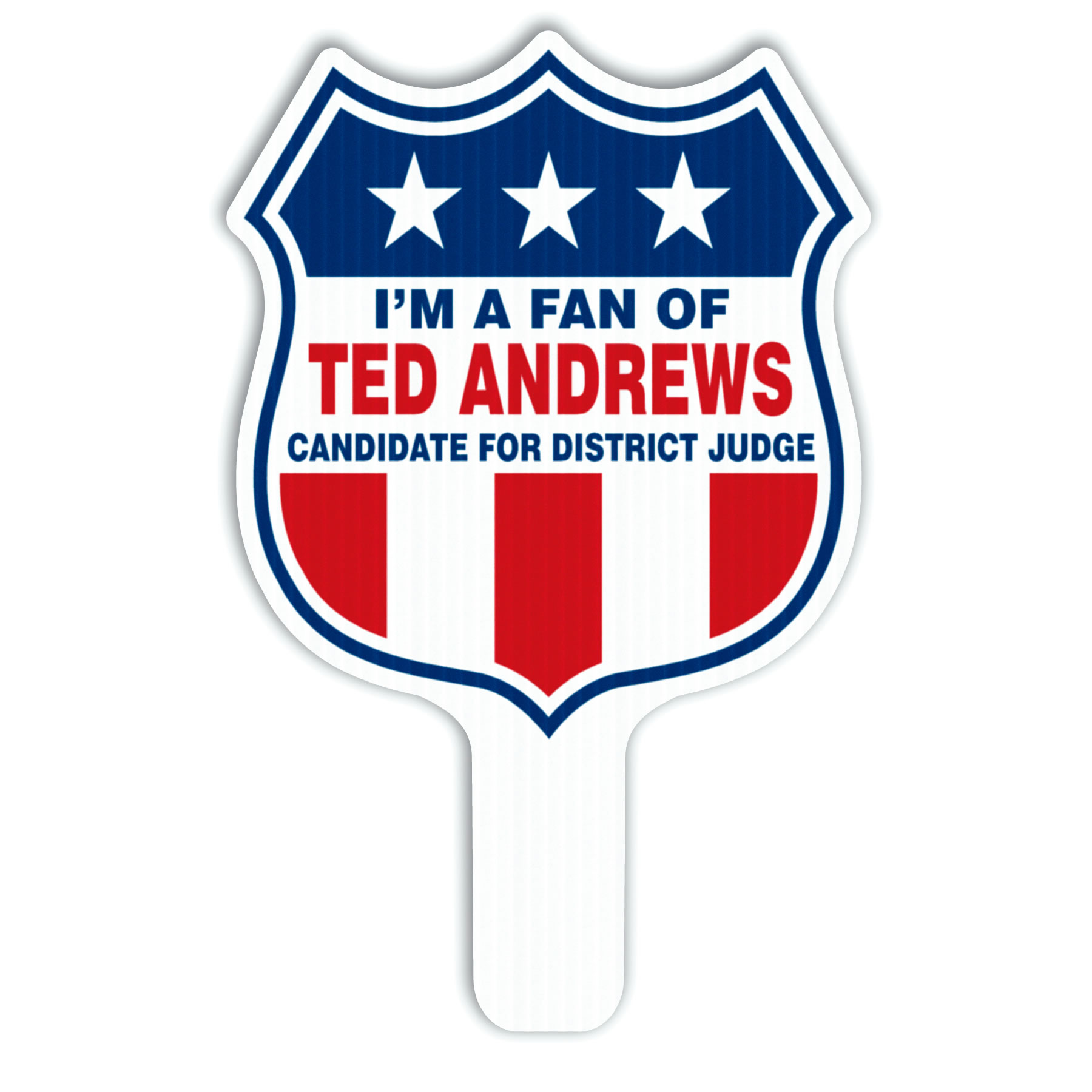 Shield Hand Fan, Screen Printed 31
