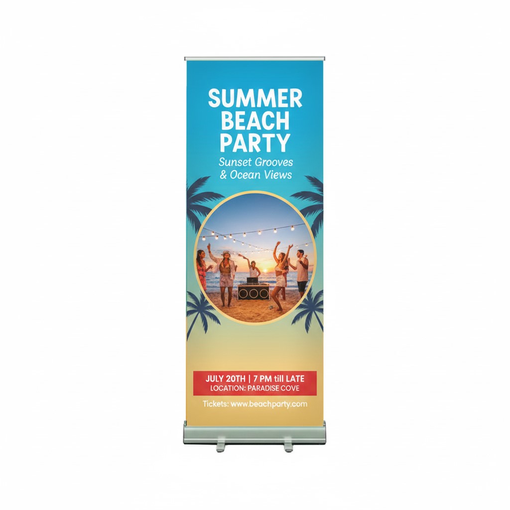 24"W x 80"H Monza™ Retractable Banner Stand Kit, Vinyl 2