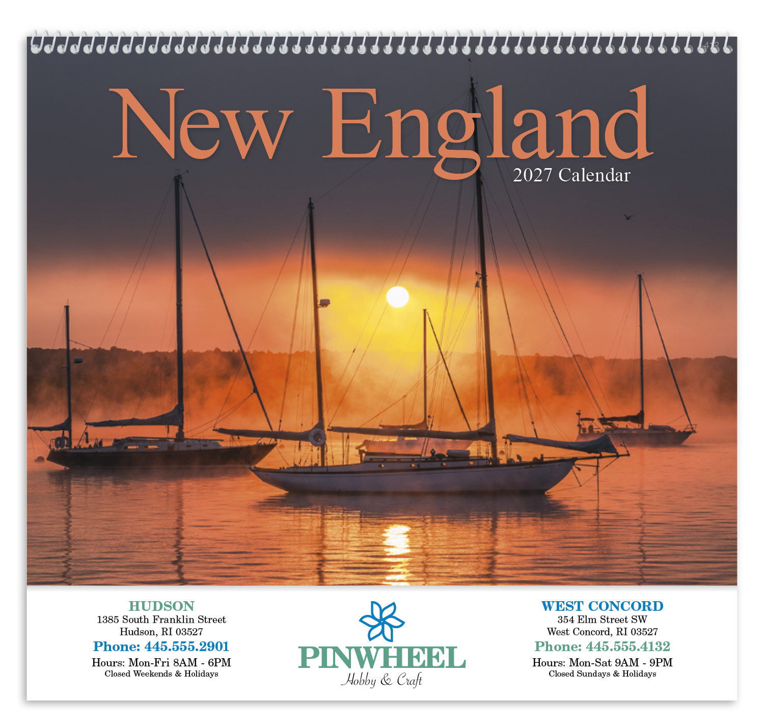 HotLine® Products New England Appointment Calendar - Spiral 29
