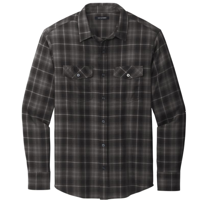 Port Authority Long Sleeve Ombre Plaid Shirt 13