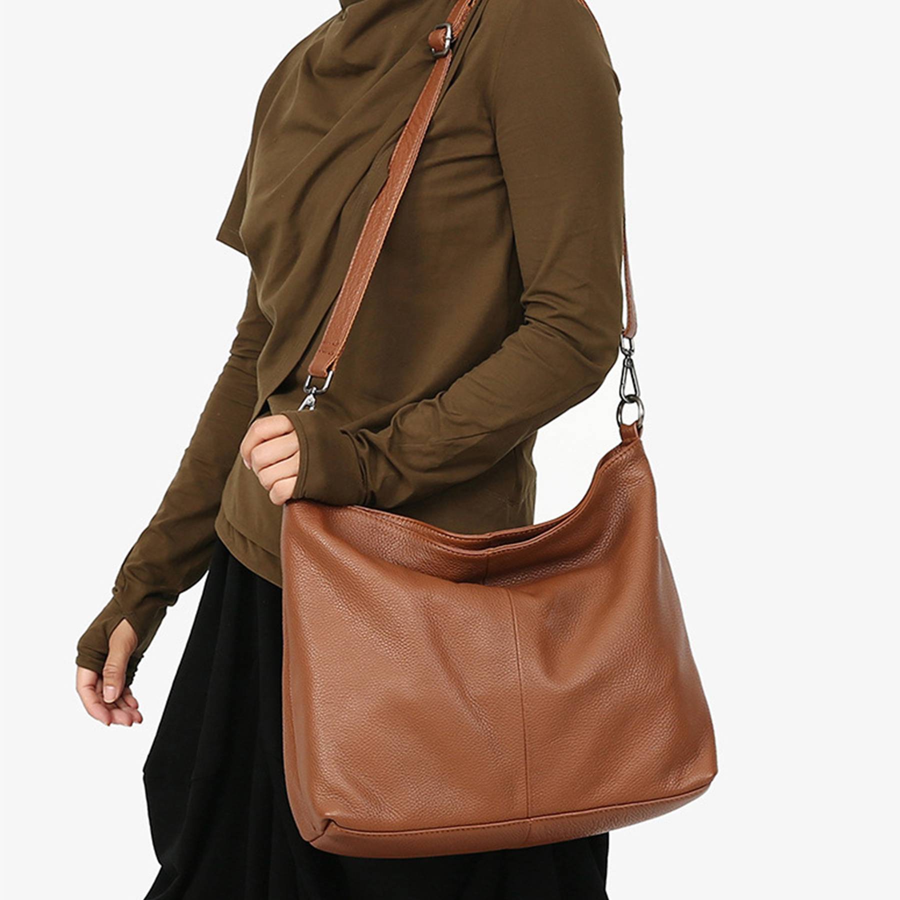 Women Soft Shoulder Tote Leather Handbags 4