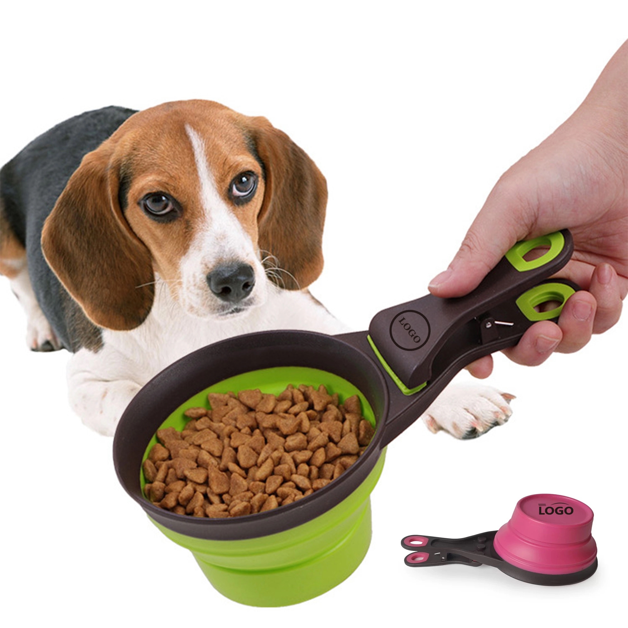 3 in 1 4oz Folding Pet Silicone Portion Cup 2