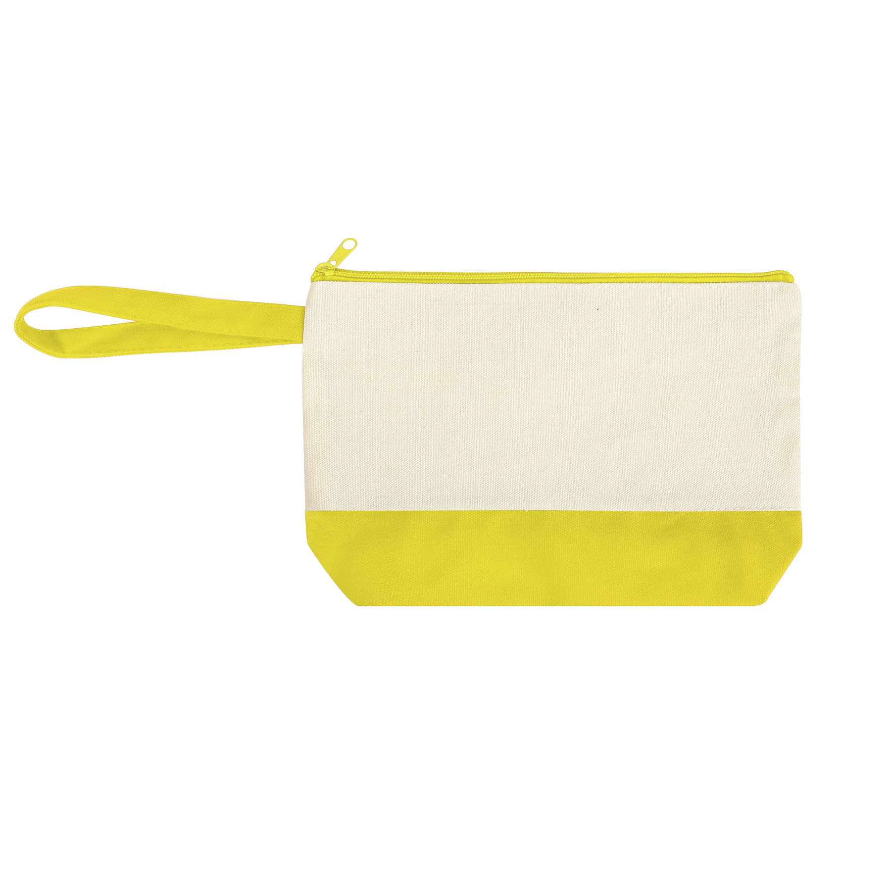 Zippered Cotton Canvas Cosmetic Pouch 17