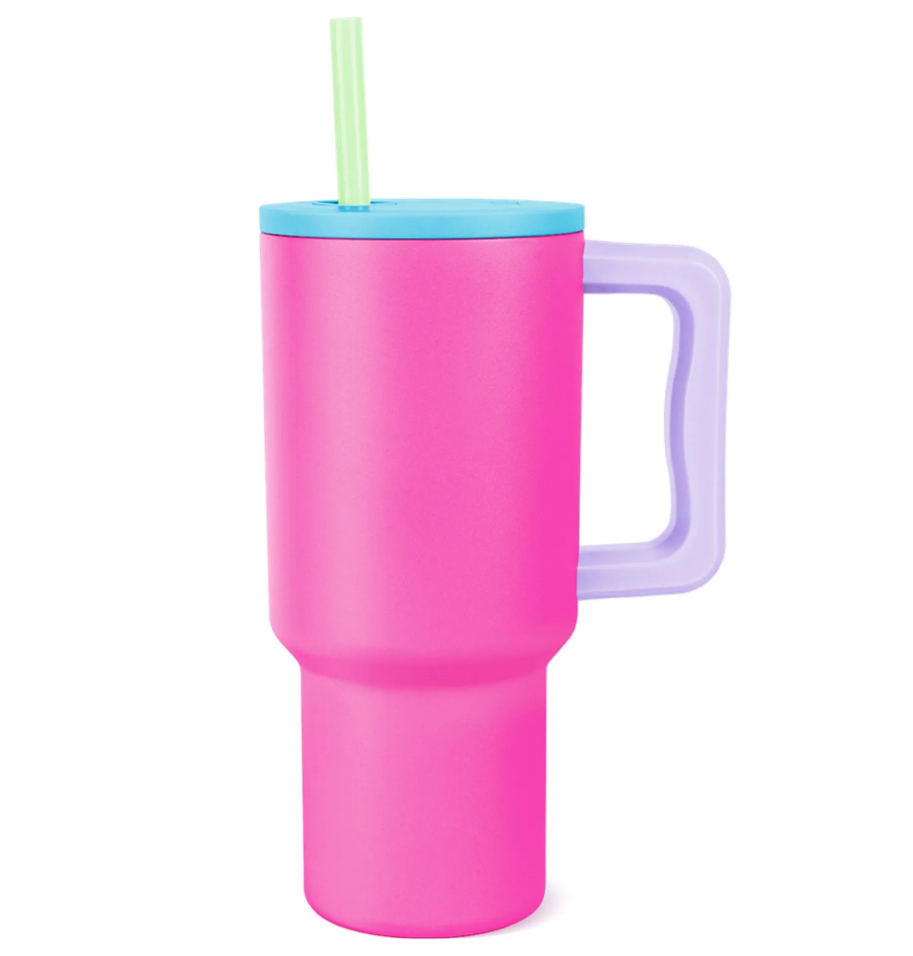 30 Oz. Stainless Steel Vacuum Tumbler with Handle & Straw 7