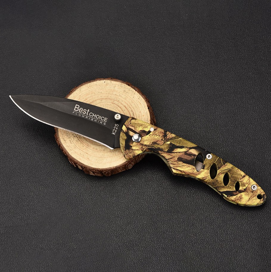 Camouflage Stainless Steel Folding Pocket Knife 5