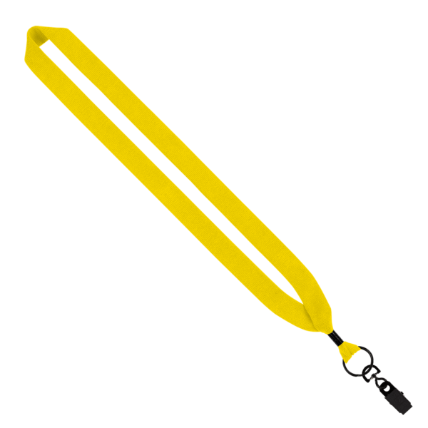 1" Cotton Lanyard with Metal Crimp & Metal Bulldog Clip 28