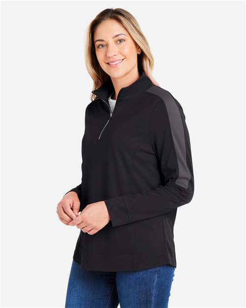Women's Market Snag Protect Mesh Colorblock Quarter-Zip Pullover - CE404W 5