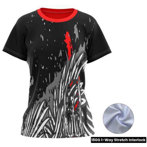 Women's Sublimation 150G Interlock Short Sleeve T-Shirt 1