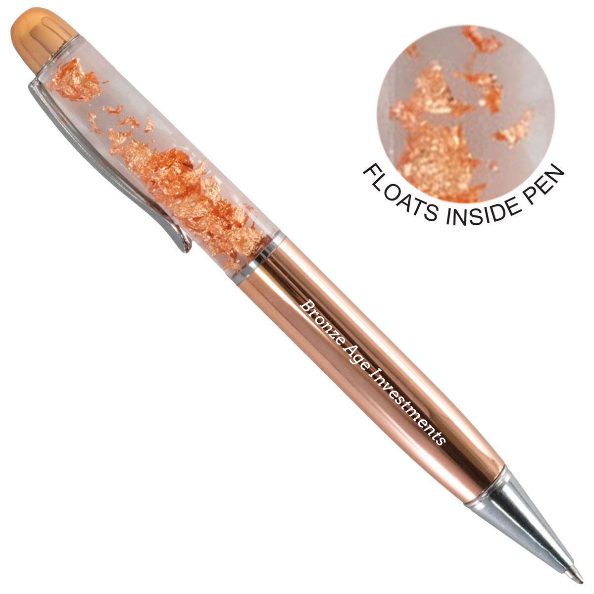 Floating Bronze Flake Pen 1